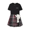 13De Marzo Doozoo Patchwork Tee Dress Black