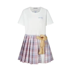 13De Marzo Doozoo Patchwork Tee Dress White