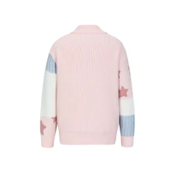 13De Marzo Doozoo Patchwork Knit Cardigan Pink
