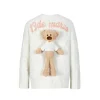 13De Marzo Doozoo Pearl Embroidery Cardigan White