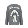 13De Marzo Doozoo Pearl Embroidery Cardigan Gray