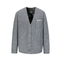 13De Marzo Doozoo Pearl Embroidery Cardigan Gray