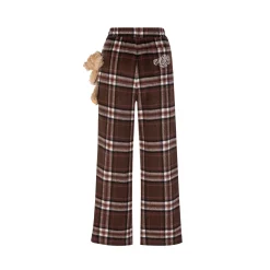 13De Marzo Doozoo Plaid Straight Pants Brown