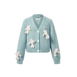 13De Marzo Doozoo Rabbit Knit Cardigan Blue