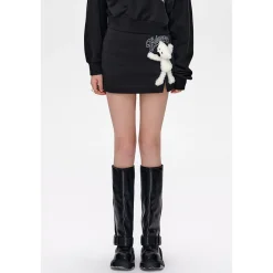 13De Marzo Doozoo Split Casual Skirt Black