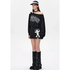13De Marzo Doozoo Split Casual Skirt Black
