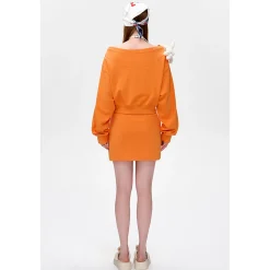 13De Marzo Doozoo Split Casual Skirt Orange