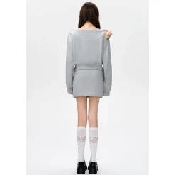 13De Marzo Doozoo Split Casual Skirt Gray