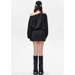 13De Marzo Doozoo Split Casual Skirt Black