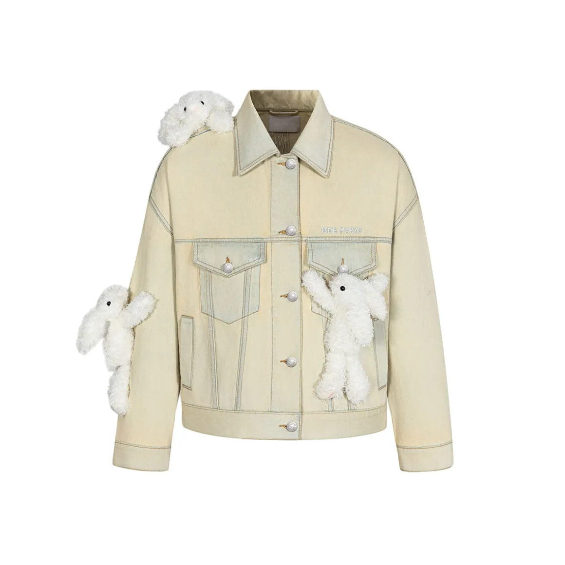 13De Marzo Doozoo Vintage Denim Jacket Beige