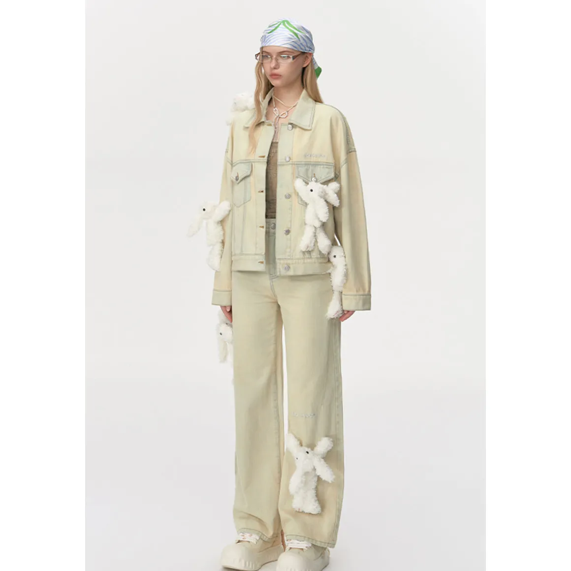 13De Marzo Doozoo Vintage Denim Jacket Beige