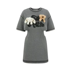 13De Marzo Doozoo Waist Cutting Tee Dress Grey