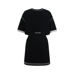 13De Marzo Doozoo Waist Cutting Tee Dress Black