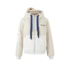 13De Marzo Double Drawstring Fleece Coat Hoodie White