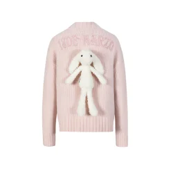 13De Marzo Embroidery Logo V-Neck Doozoo Cardigan Pink