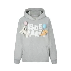 13De Marzo Float Cloud Balloon Hoodie Gray