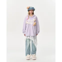 13De Marzo Float Cloud Balloon Hoodie Purple