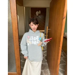 13De Marzo Float Cloud Balloon Hoodie Gray
