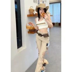 13De Marzo Functional Cargo Pants Khaki