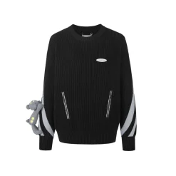13De Marzo Future Bear Functional Knit Sweater Black