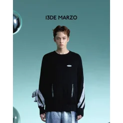 13De Marzo Future Bear Functional Knit Sweater Black
