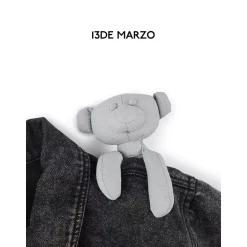 13De Marzo Future Bear Reflective Line Denim Jacket
