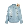 13De Marzo Graffiti Racing Bear Denim Jacket Blue