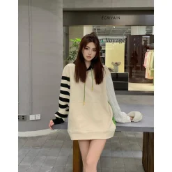 13De Marzo Green Back Patchwork Hoodie