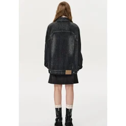 13De Marzo Hangout Friends Denim Jacket Washed Black