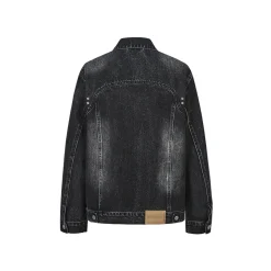 13De Marzo Hangout Friends Denim Jacket Washed Black