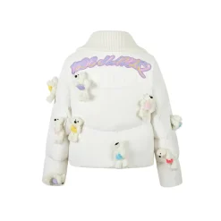 13De Marzo Heart Bear Luminous Down Jacket White