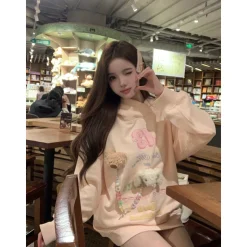 13De Marzo Logo Pendent Hoodie Pink