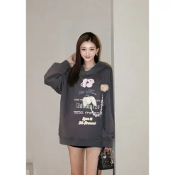 13De Marzo Logo Pendent Hoodie Grey