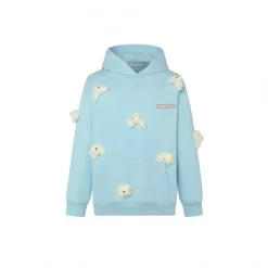 13 De Marzo Luminous Plush Rabbit Hoodie Blue
