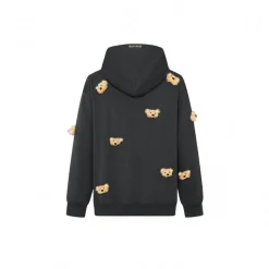 13 De Marzo Luminous Plush Bear Hoodie Dark Grey