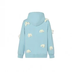 13 De Marzo Luminous Plush Rabbit Hoodie Blue