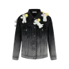 13De Marzo Luminous Star Bear Denim Jacket Black