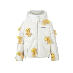 13De Marzo Mini Bears Star Luminous Down Jacket White