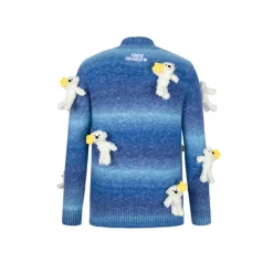 13De Marzo Mini Bears Star Luminous Cardigan Blue