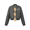 13De Marzo Multi Bear Flight Suit Short Down Jacket Black