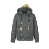 13De Marzo Multi-Color Dots Down Jacket Dark Grey