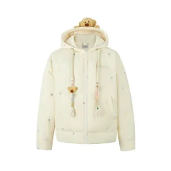 13De Marzo Multi-Color Dots Down Jacket Cream
