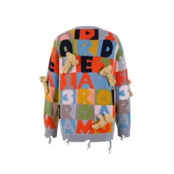 13De Marzo Multi-Color Logo Knit Sweater