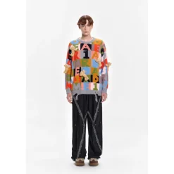 13De Marzo Multi-Color Logo Knit Sweater