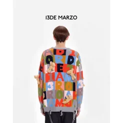 13De Marzo Multi-Color Logo Knit Sweater