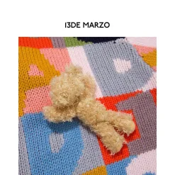 13De Marzo Multi-Color Logo Knit Sweater
