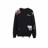 13 De Marzo Plaid Patch Broken Bear Knit Sweater Black