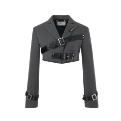 13De Marzo Plush Bear Belt Short Suit Jacket