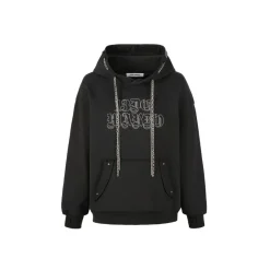 13De Marzo Plush Bear Black Devil Chain Hoodie