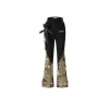 13De Marzo Plush Bear Camo Patch Pants Black